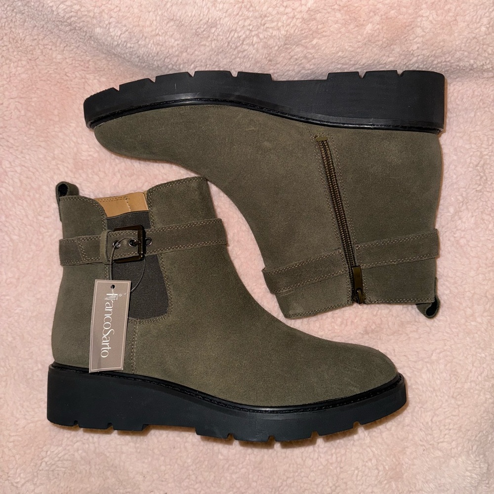 FrancoSarto ankle boot, women’s size 8.5, color Olive
